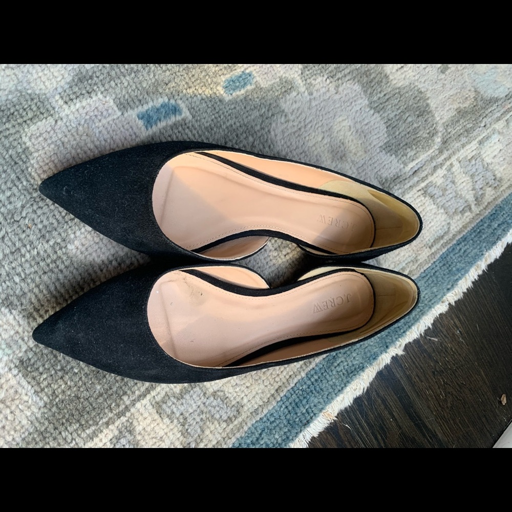 J. Crew black suede flats